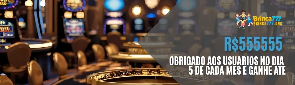 Banner de promoção do Brinca777 cassino